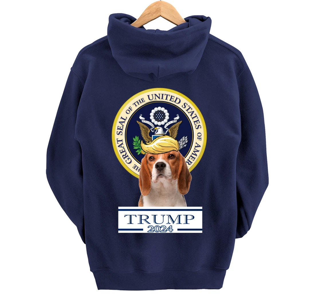 Trump 2024 Beagle Pullover Hoodie