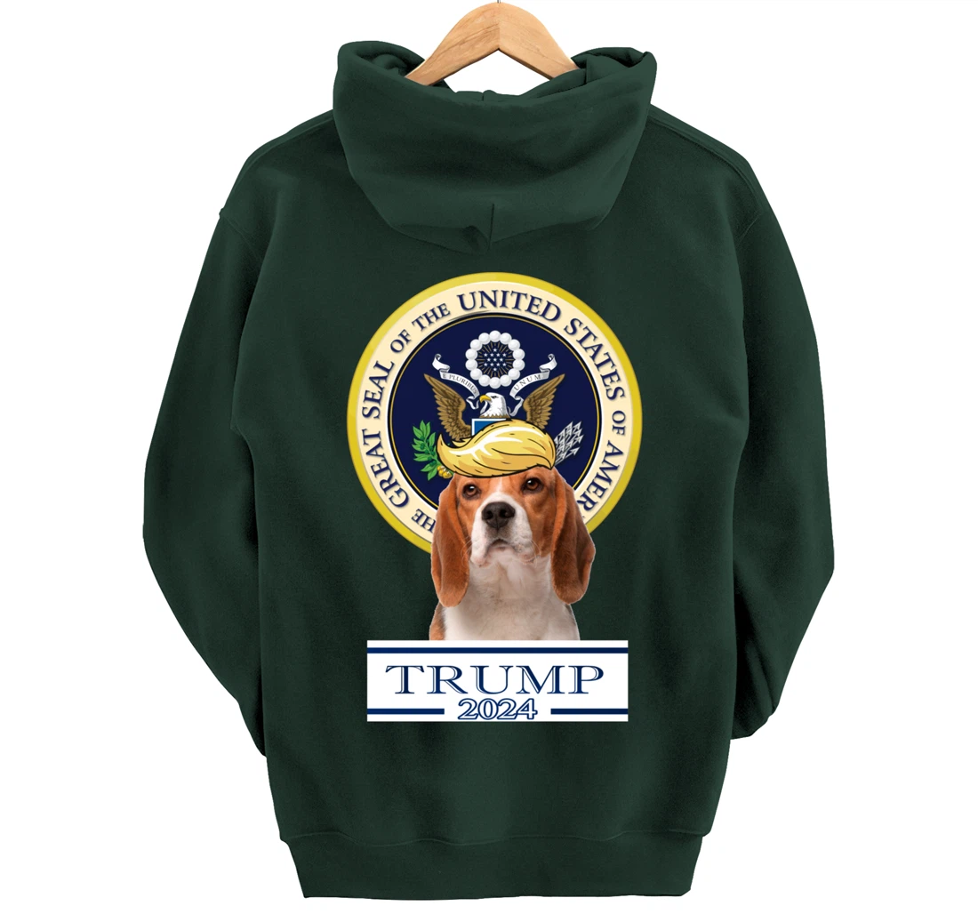 Trump 2024 Beagle Pullover Hoodie