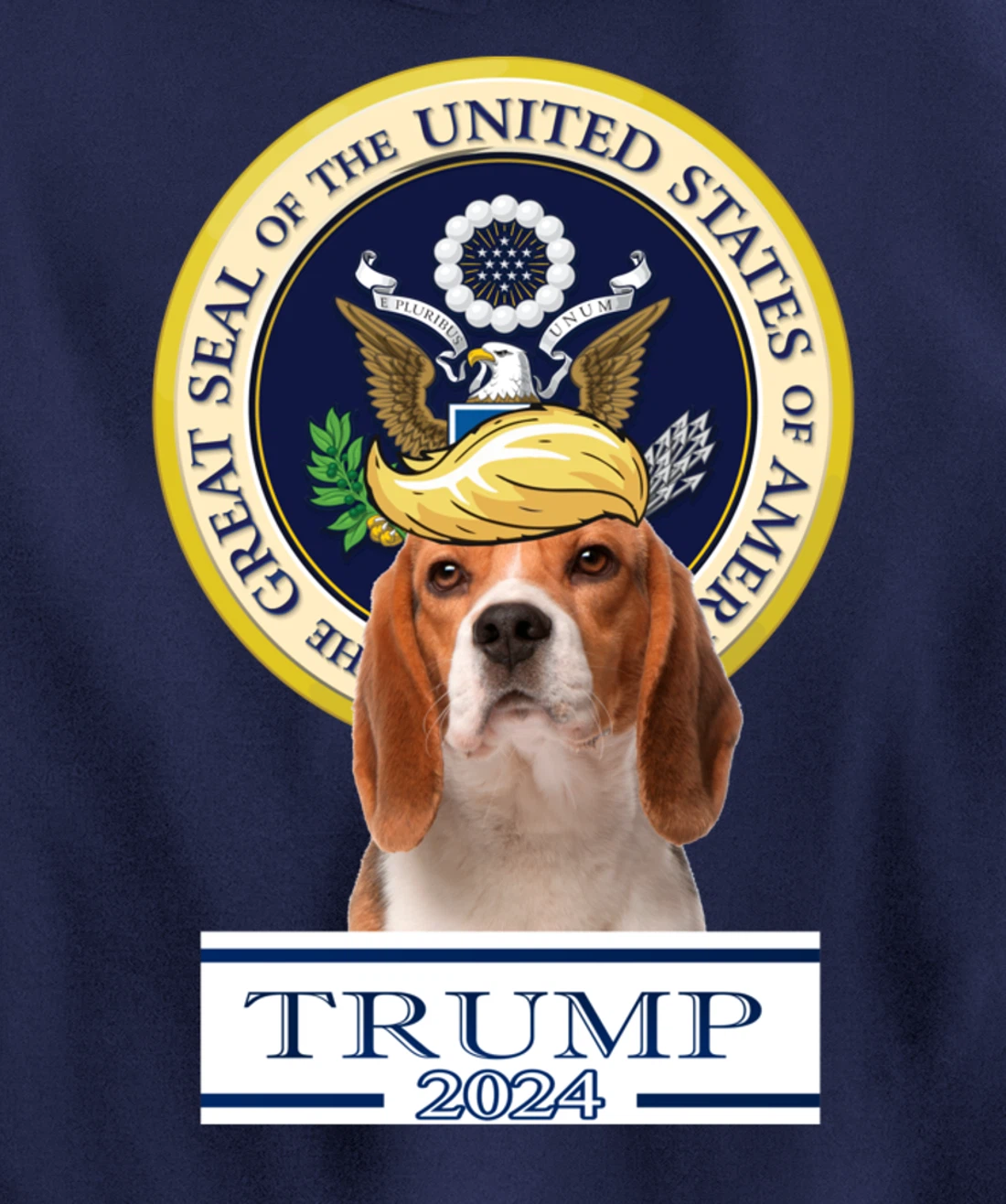 Trump 2024 Beagle Pullover Hoodie