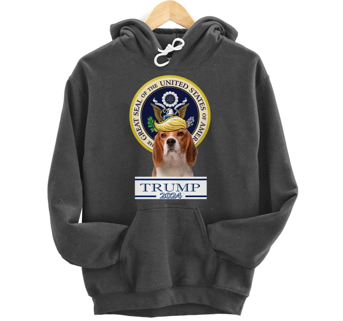 Trump 2024 Beagle Pullover Hoodie