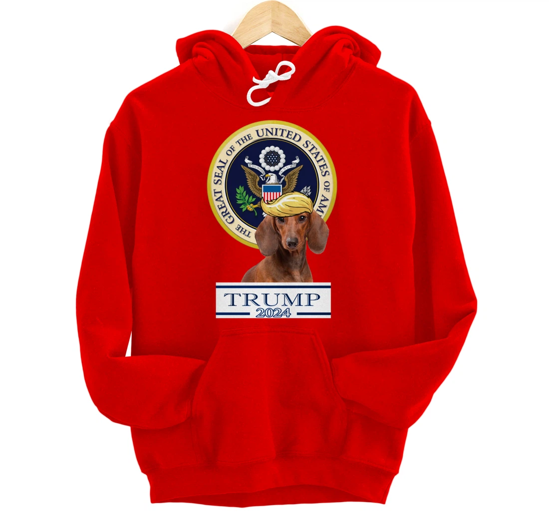 Trump 2024 Dachshund Pullover Hoodie