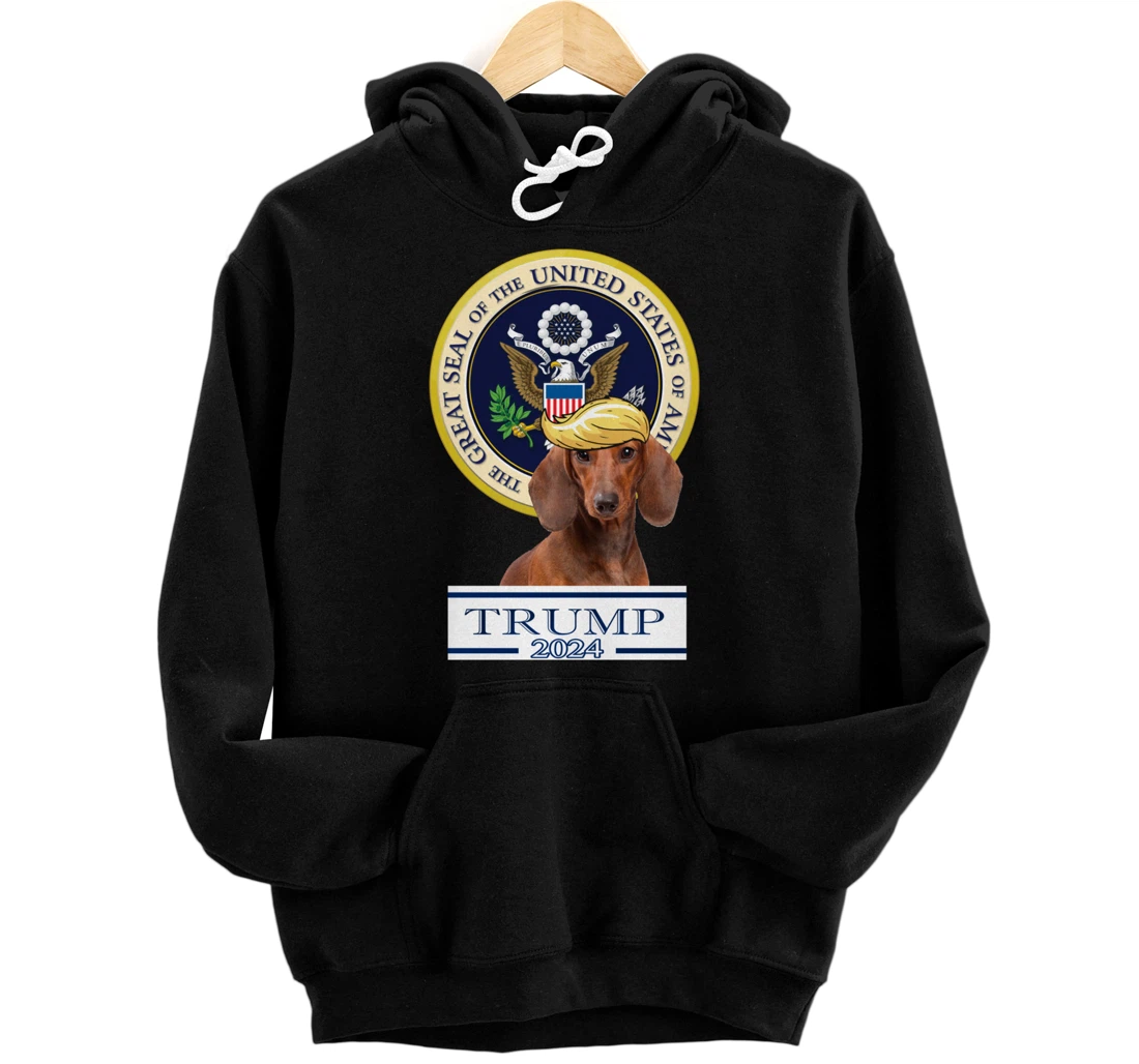 Trump 2024 Dachshund Pullover Hoodie