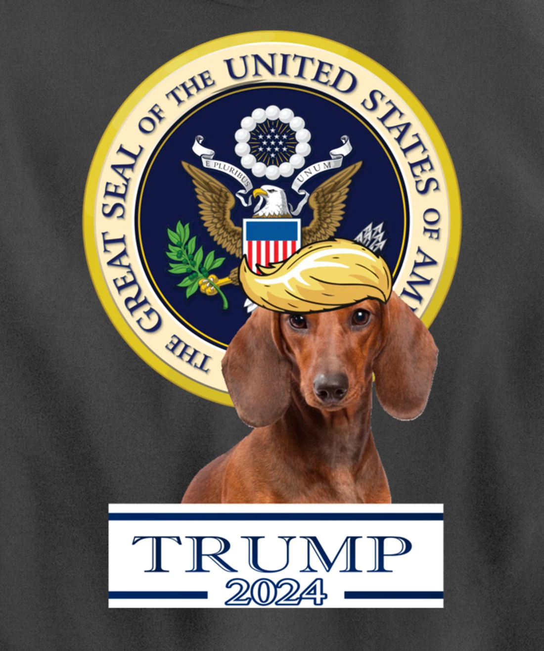 Trump 2024 Dachshund Pullover Hoodie