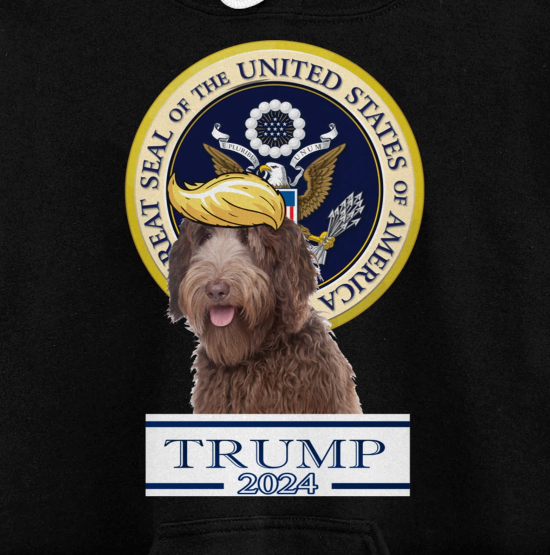 Trump 2024 Labradoodle Pullover Hoodie