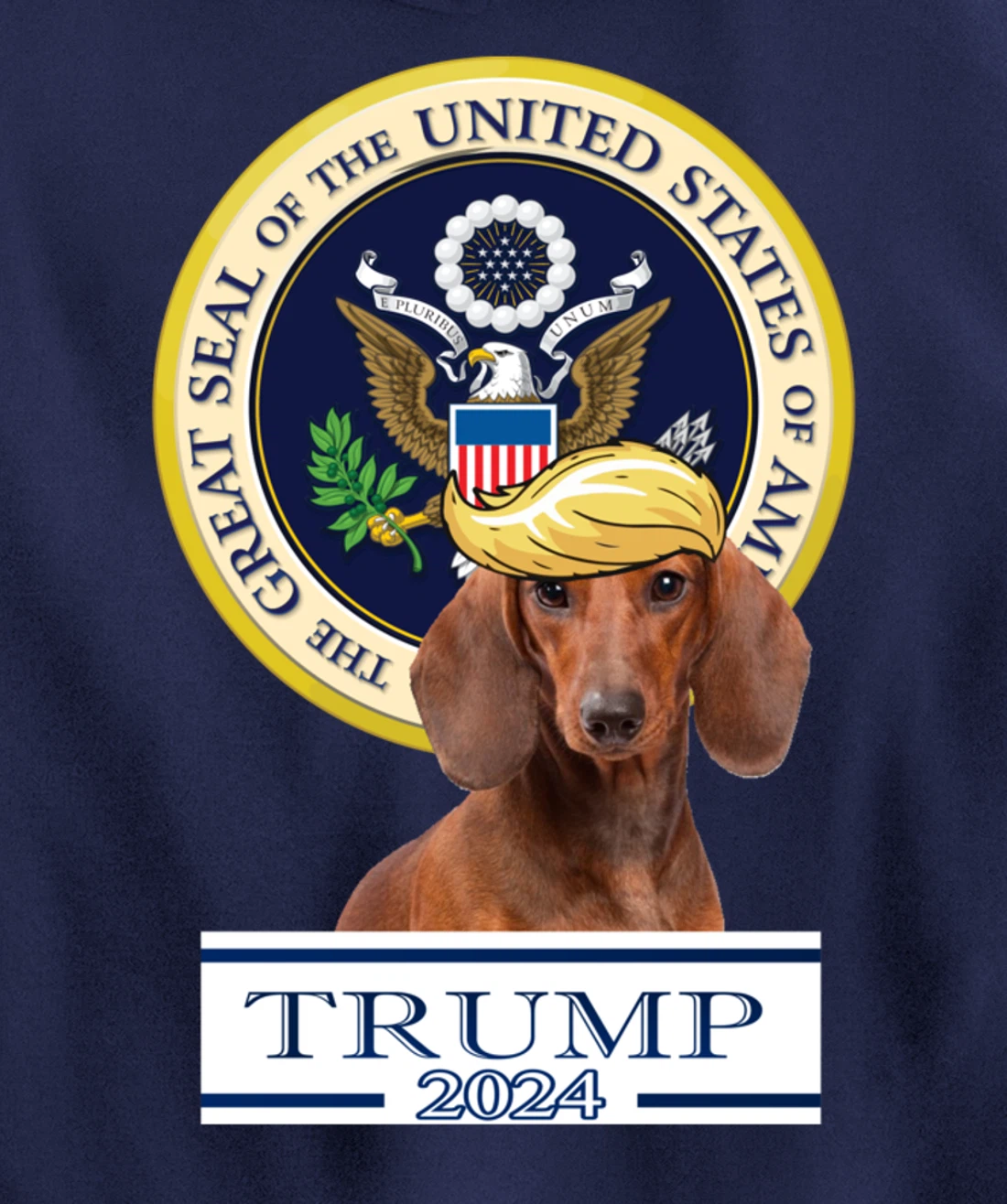Trump 2024 Dachshund Pullover Hoodie