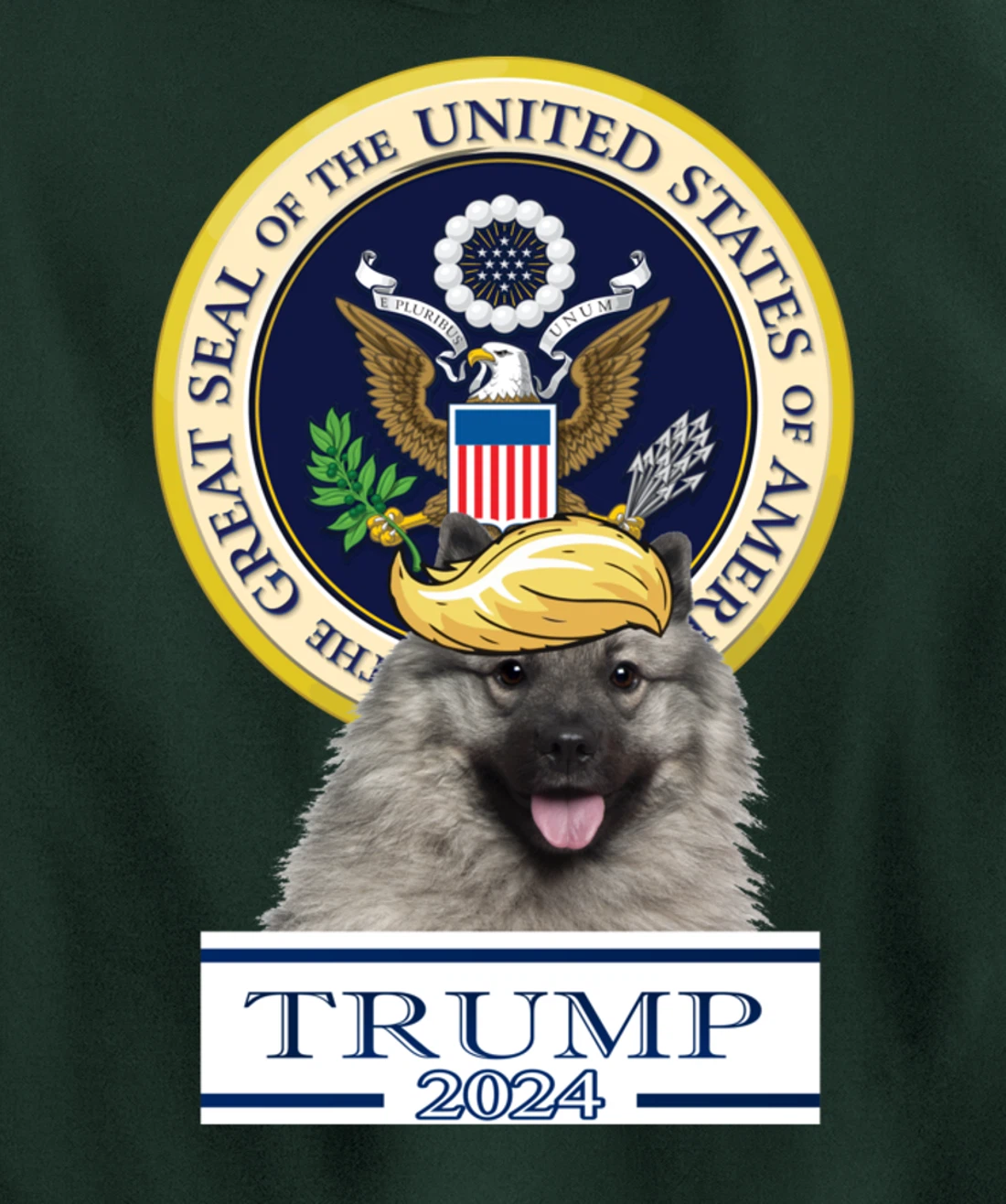 Trump 2024 Keeshonden Pullover Hoodie