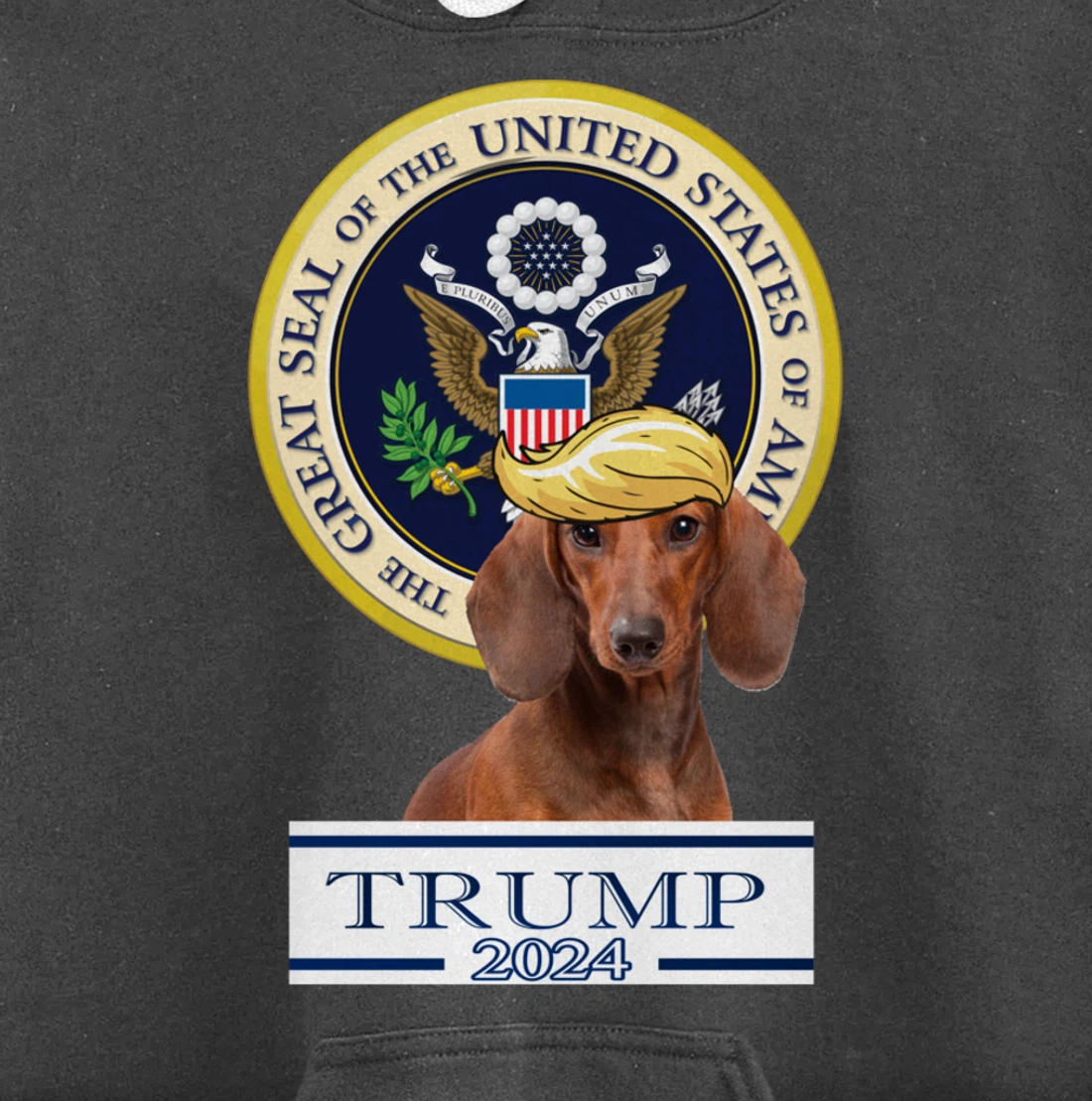 Trump 2024 Dachshund Pullover Hoodie