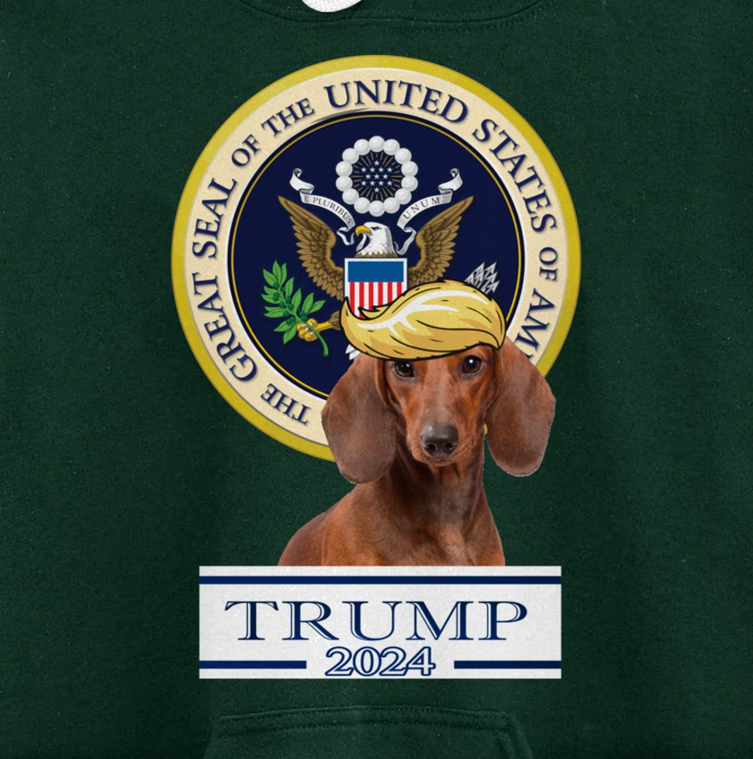 Trump 2024 Dachshund Pullover Hoodie