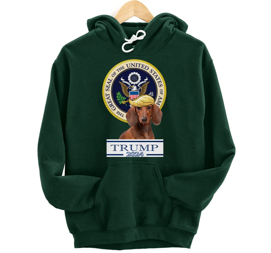 Trump 2024 Dachshund Pullover Hoodie