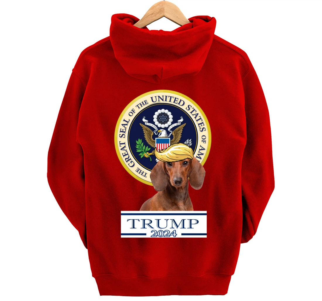 Trump 2024 Dachshund Pullover Hoodie