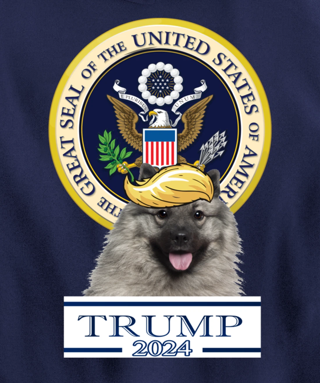 Trump 2024 Keeshonden Pullover Hoodie