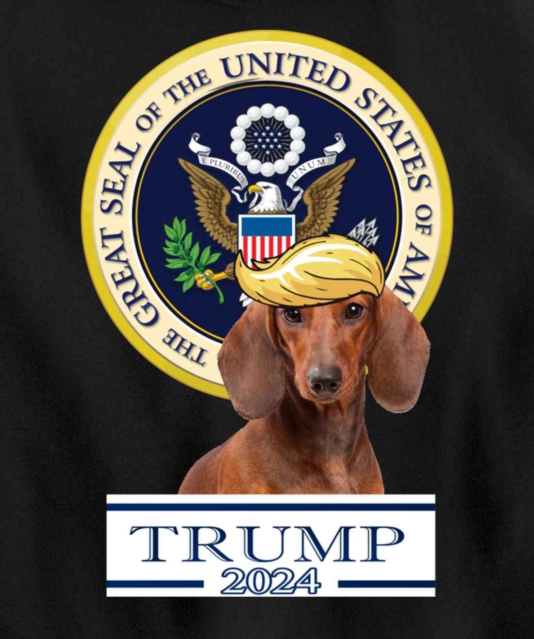 Trump 2024 Dachshund Pullover Hoodie