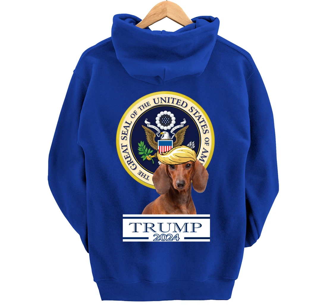 Trump 2024 Dachshund Pullover Hoodie