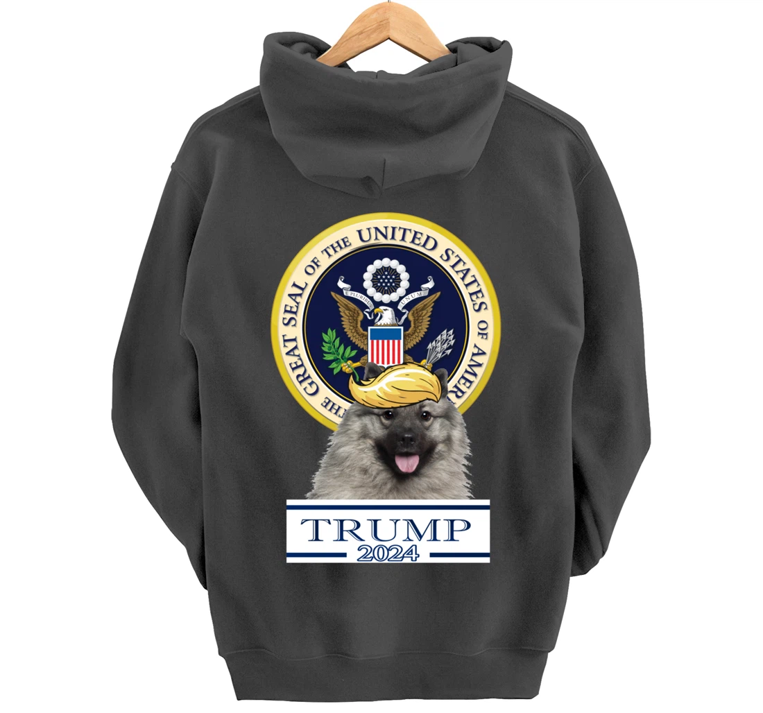 Trump 2024 Keeshonden Pullover Hoodie