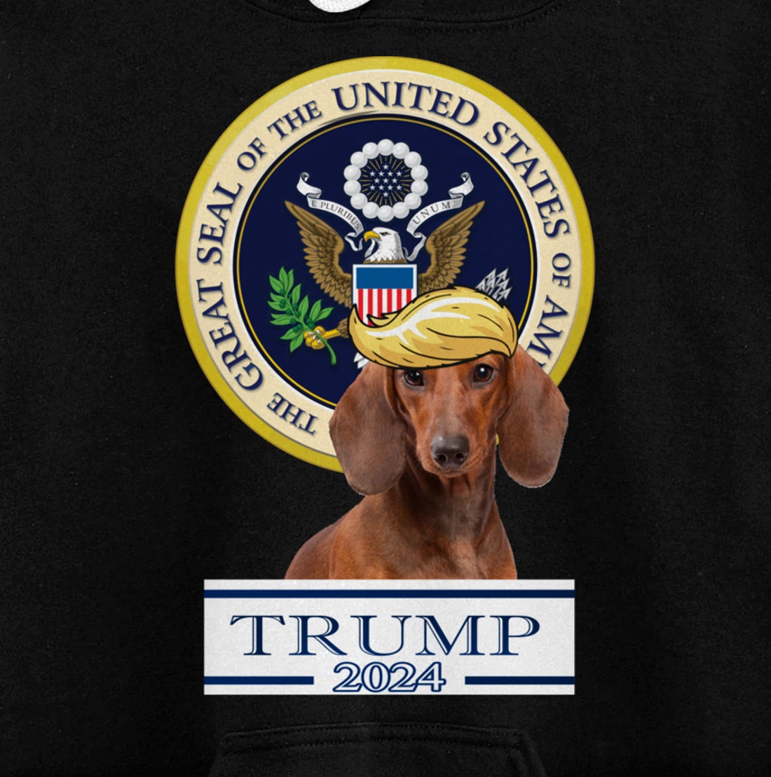 Trump 2024 Dachshund Pullover Hoodie