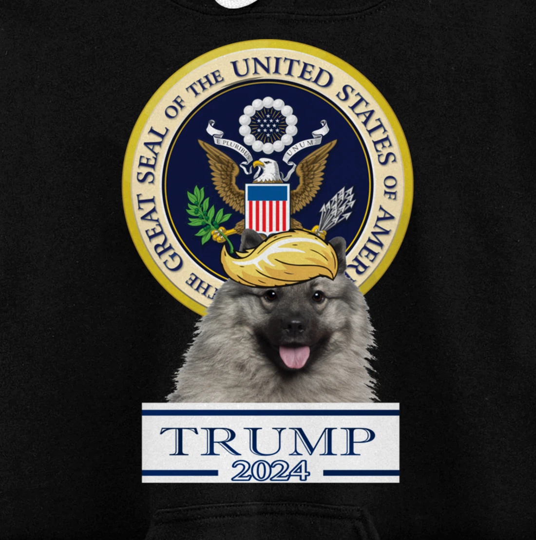 Trump 2024 Keeshonden Pullover Hoodie