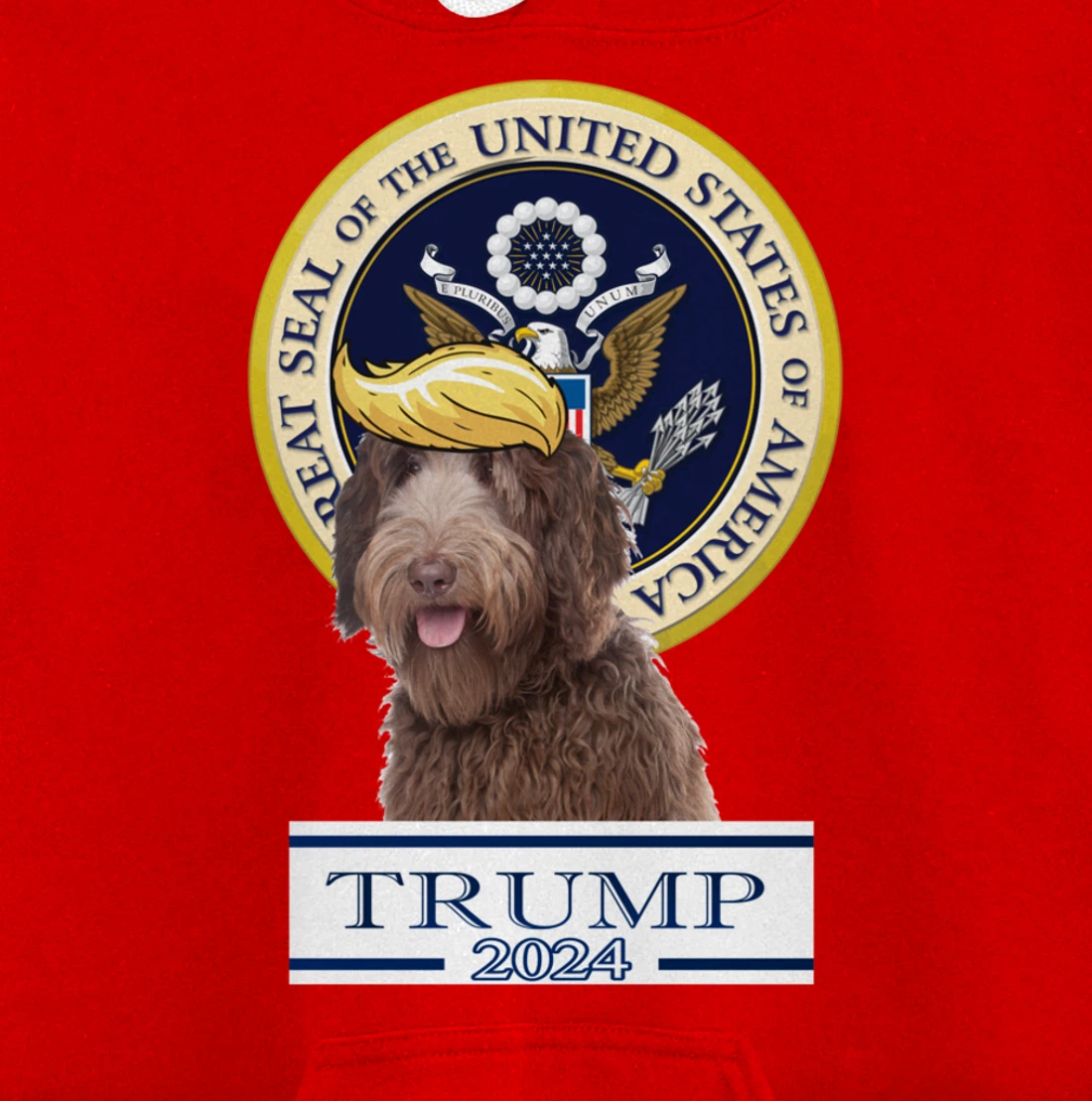 Trump 2024 Labradoodle Pullover Hoodie