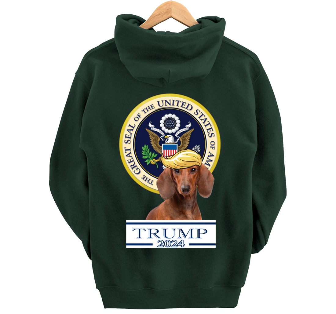 Trump 2024 Dachshund Pullover Hoodie