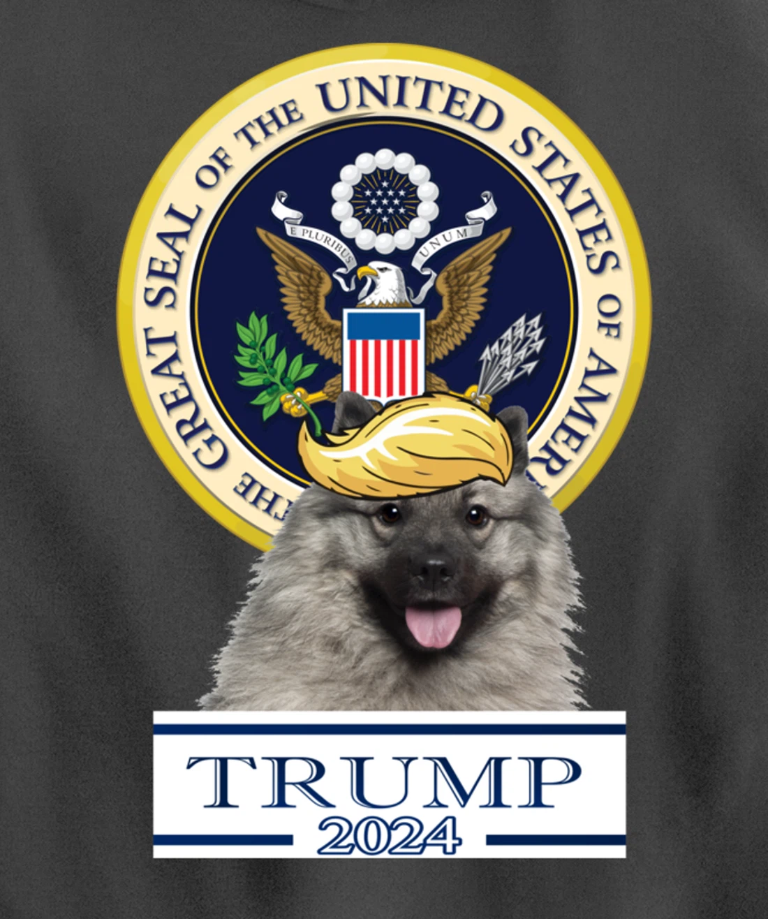 Trump 2024 Keeshonden Pullover Hoodie