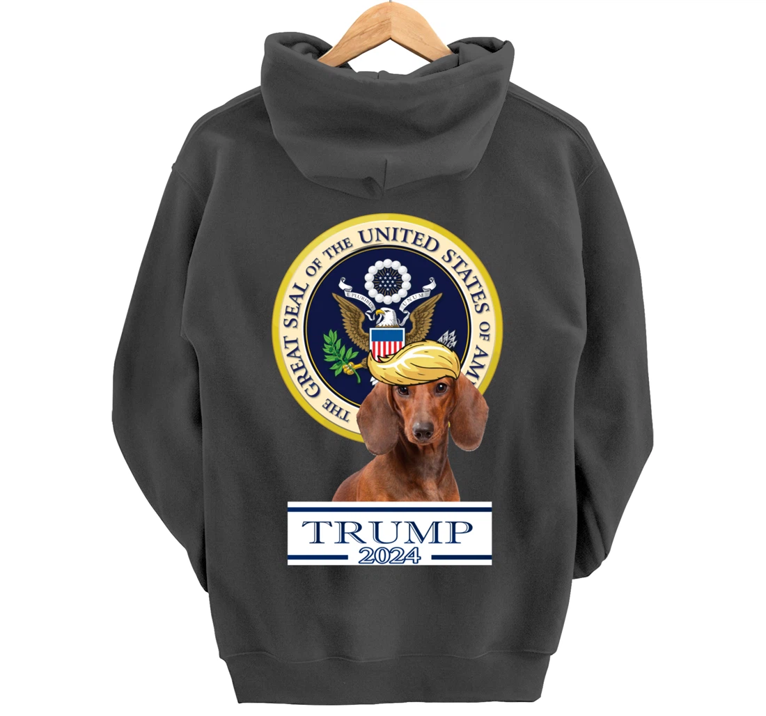 Trump 2024 Dachshund Pullover Hoodie