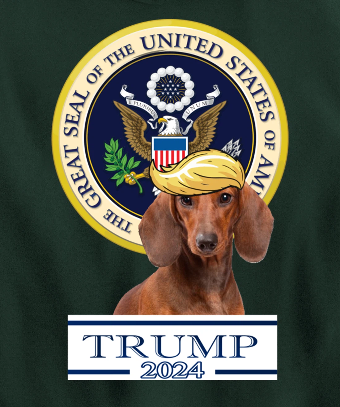 Trump 2024 Dachshund Pullover Hoodie