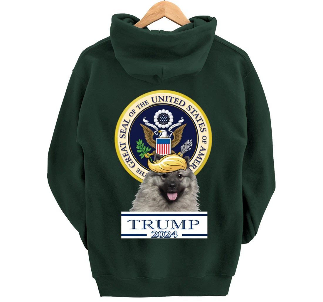 Trump 2024 Keeshonden Pullover Hoodie