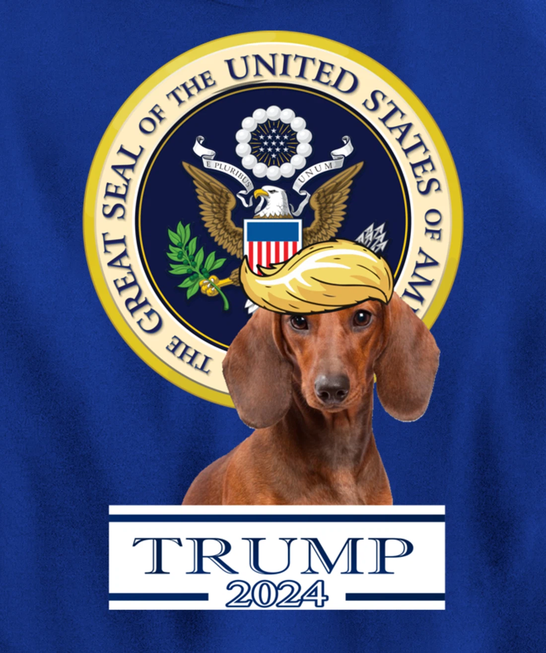 Trump 2024 Dachshund Pullover Hoodie