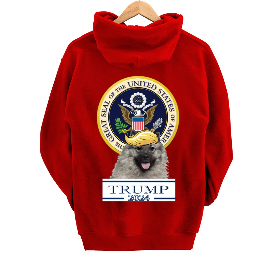 Trump 2024 Keeshonden Pullover Hoodie