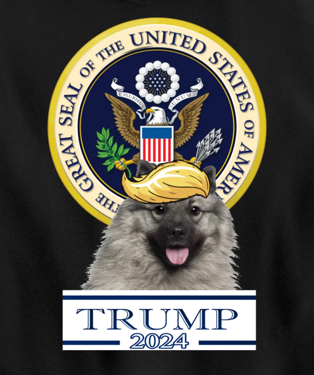 Trump 2024 Keeshonden Pullover Hoodie