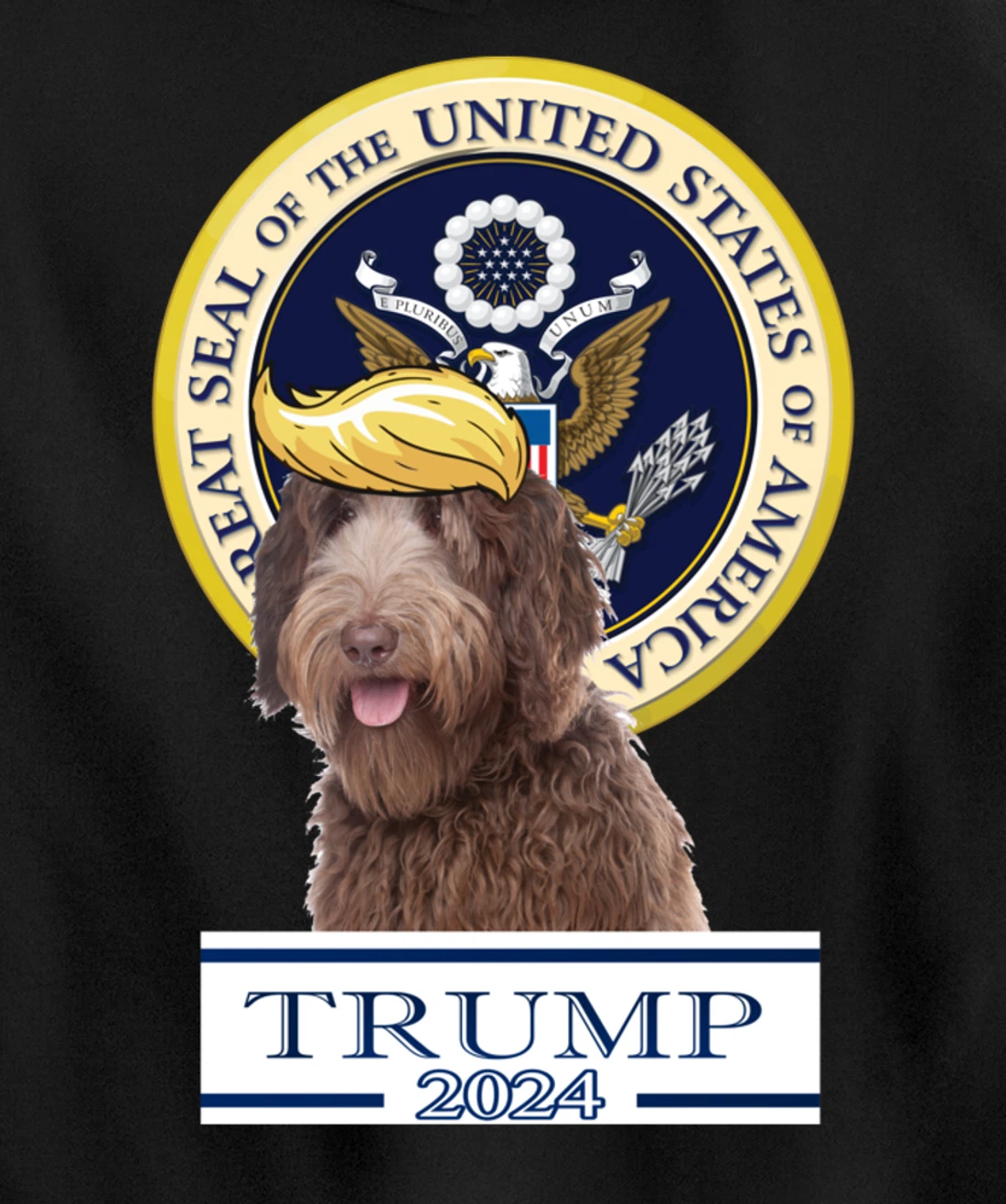 Trump 2024 Labradoodle Pullover Hoodie
