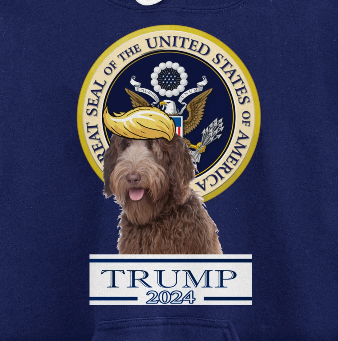 Trump 2024 Labradoodle Pullover Hoodie