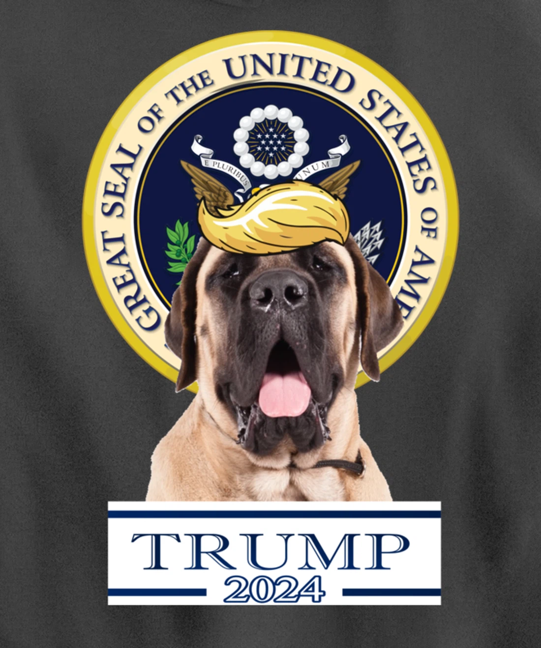 Trump 2024 Mastiff Pullover Hoodie