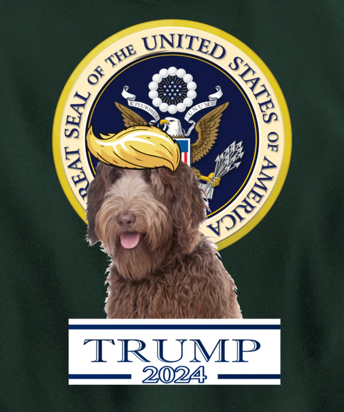 Trump 2024 Labradoodle Pullover Hoodie