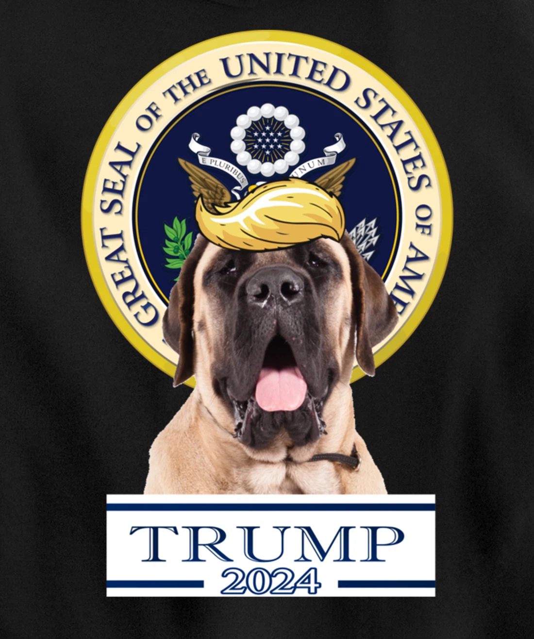 Trump 2024 Mastiff Pullover Hoodie