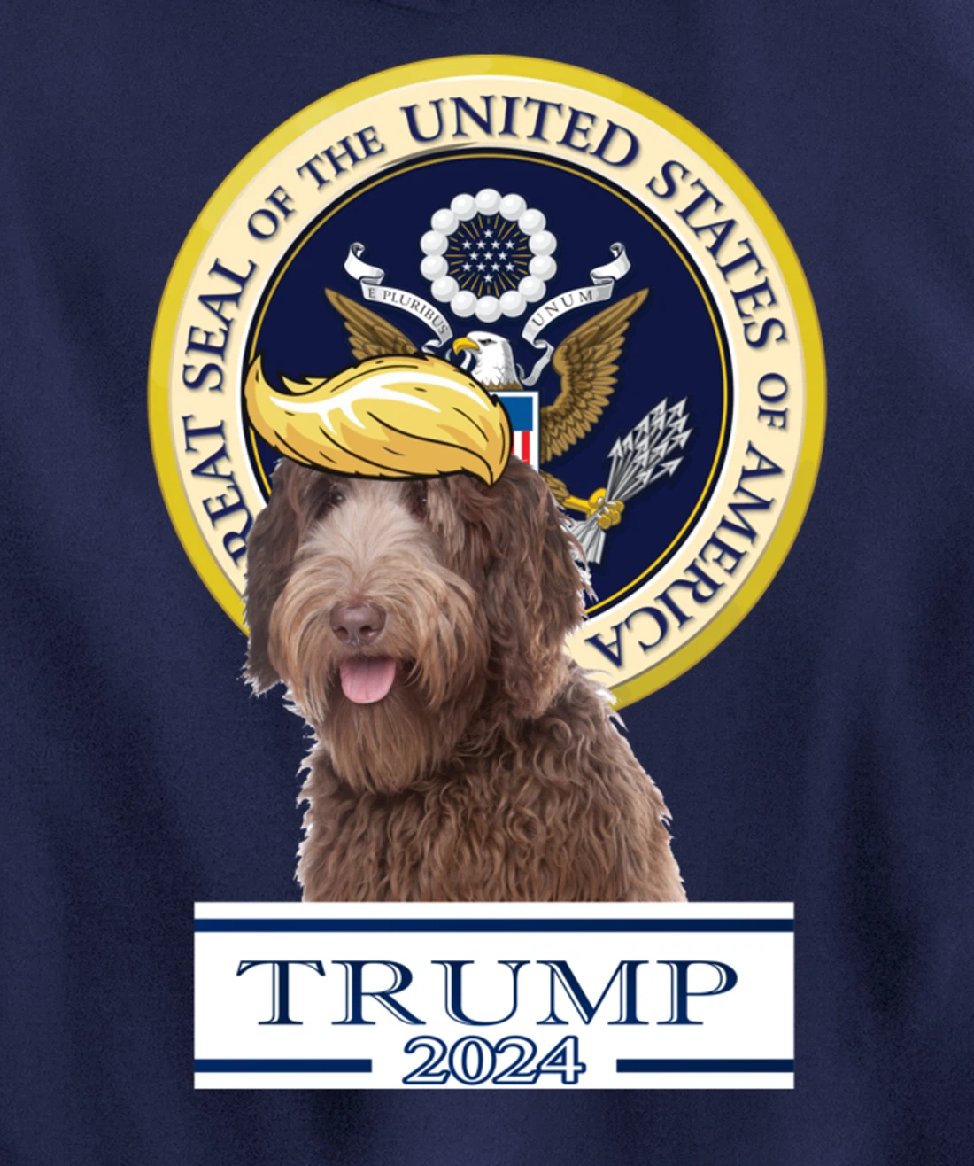 Trump 2024 Labradoodle Pullover Hoodie