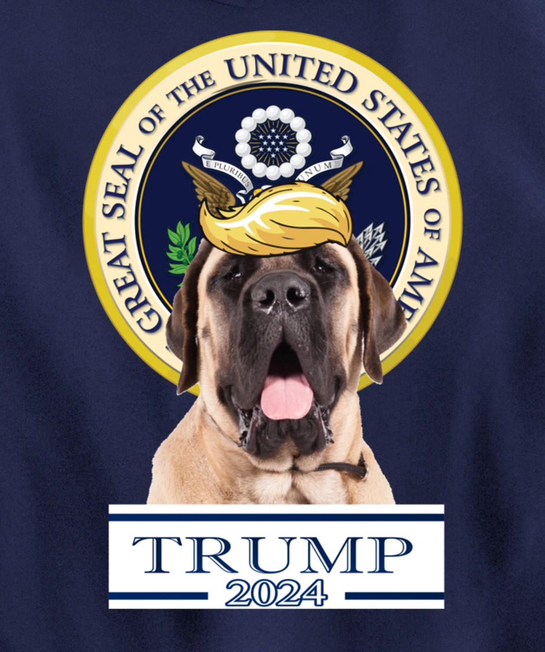 Trump 2024 Mastiff Pullover Hoodie