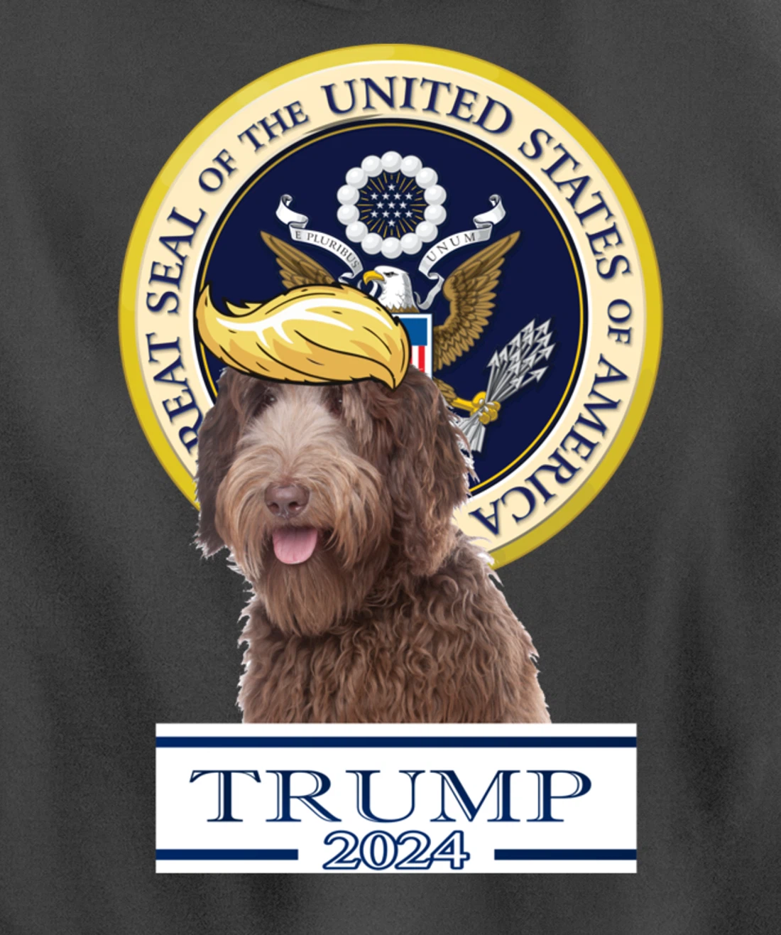 Trump 2024 Labradoodle Pullover Hoodie