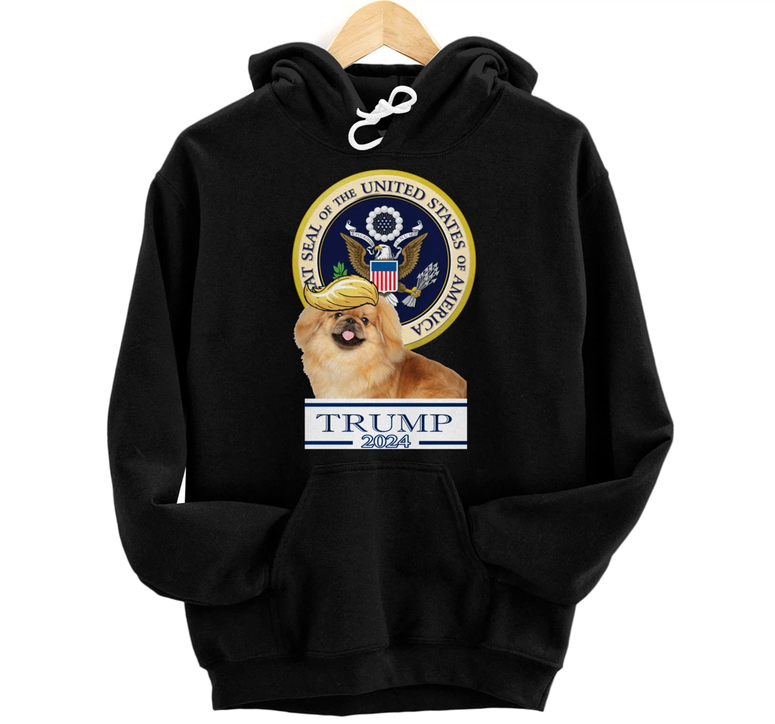 Trump 2024 Pekingese Pullover Hoodie