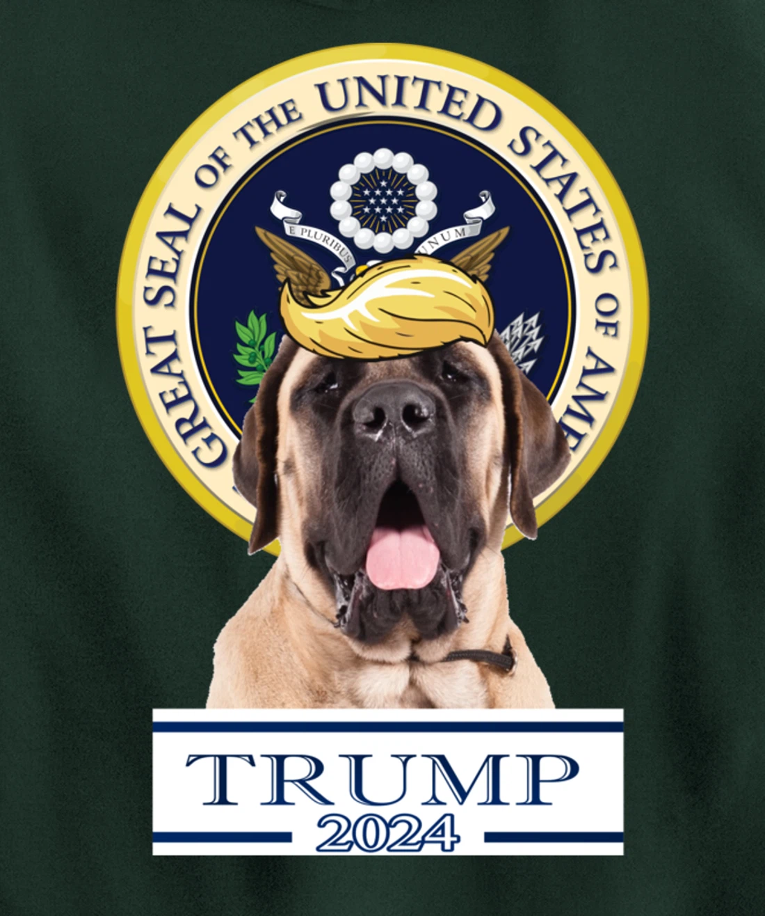 Trump 2024 Mastiff Pullover Hoodie