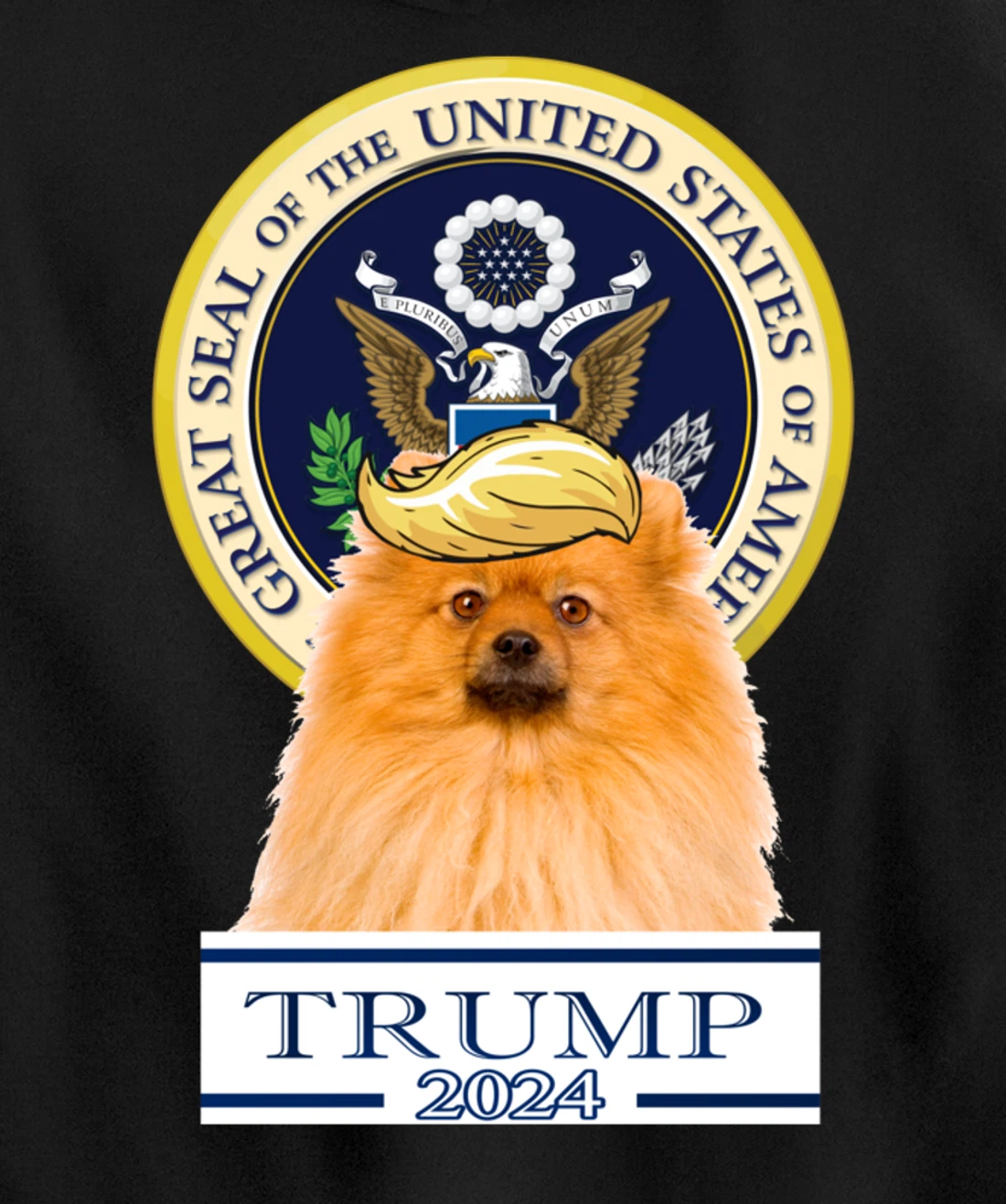 Trump 2024 Pomeranian Pullover Hoodie