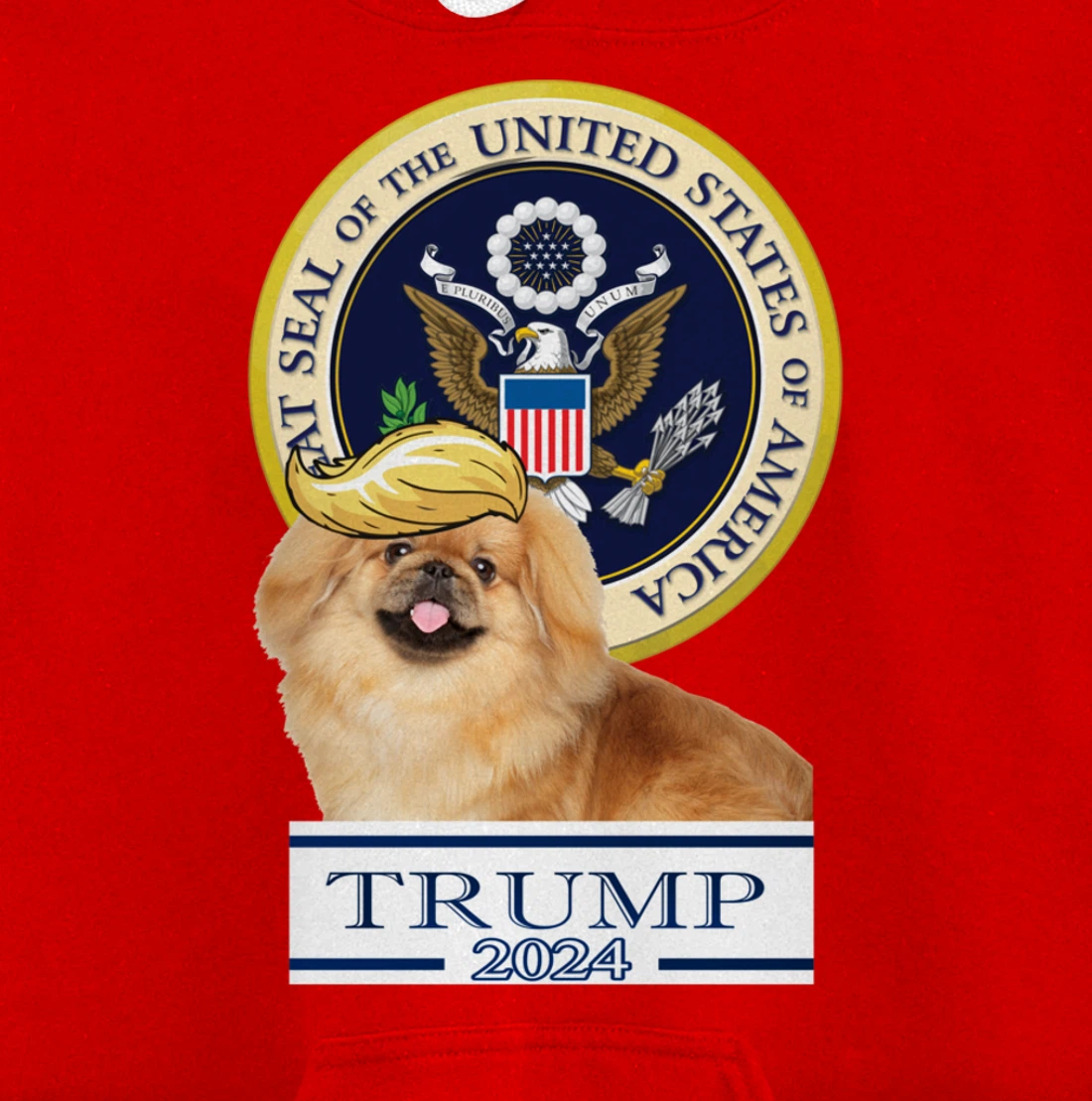 Trump 2024 Pekingese Pullover Hoodie