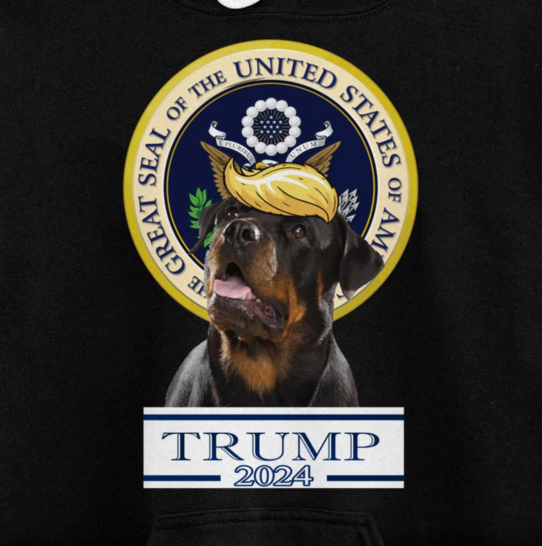 Trump 2024 Rottweiler Pullover Hoodie