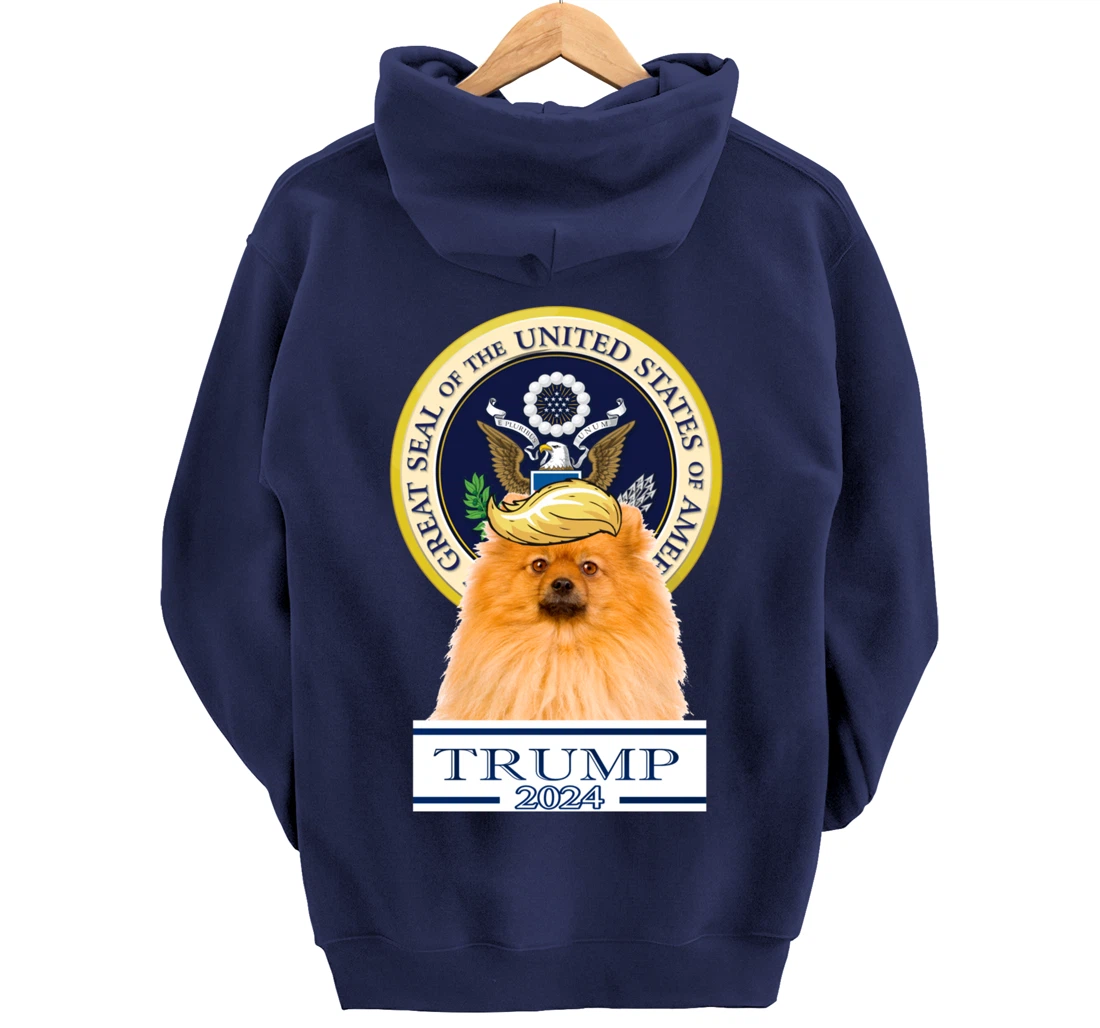 Trump 2024 Pomeranian Pullover Hoodie