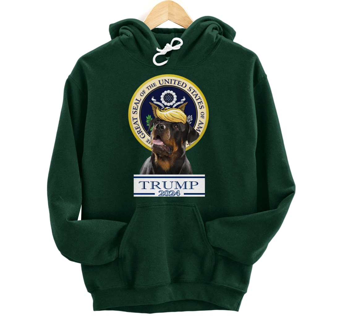 Trump 2024 Rottweiler Pullover Hoodie