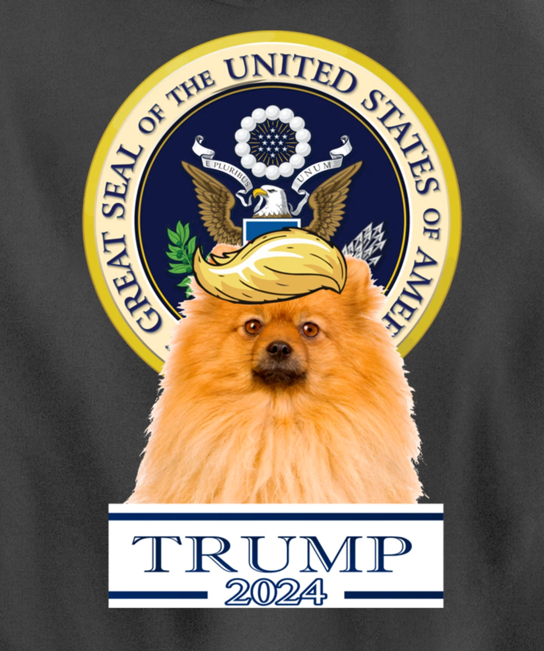Trump 2024 Pomeranian Pullover Hoodie