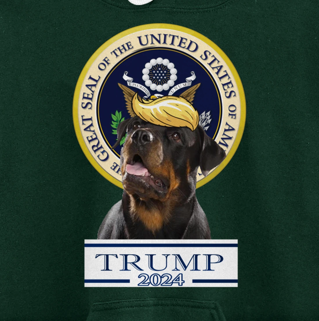 Trump 2024 Rottweiler Pullover Hoodie