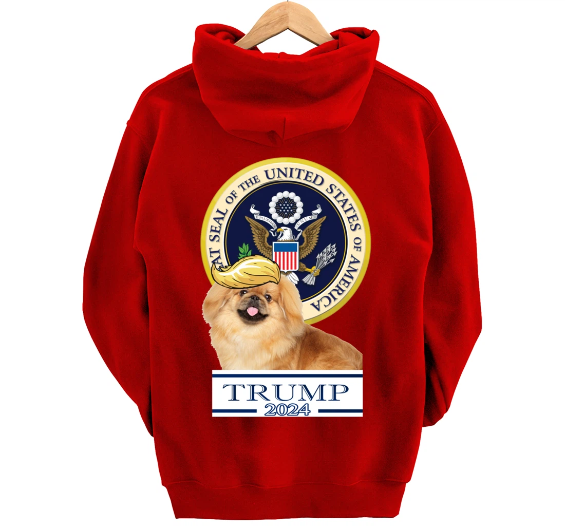 Trump 2024 Pekingese Pullover Hoodie