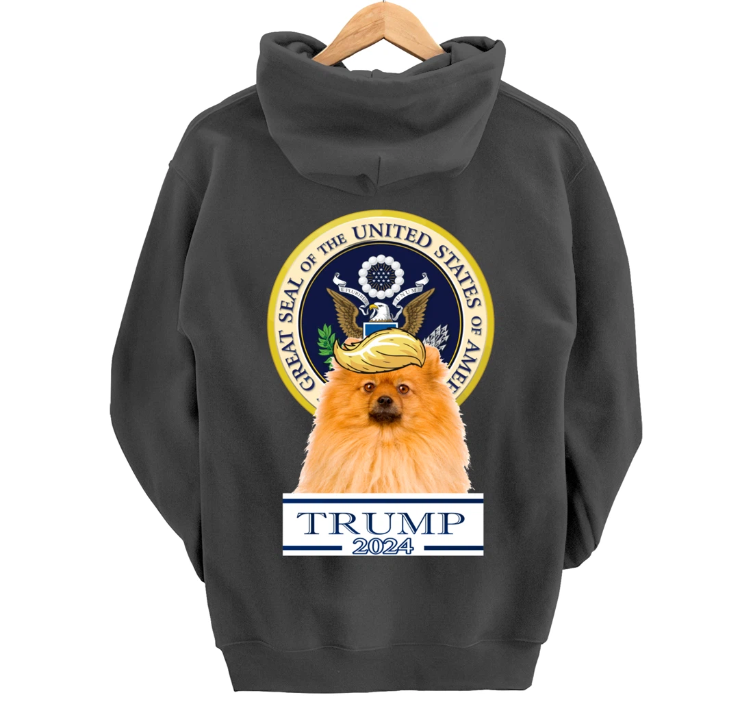 Trump 2024 Pomeranian Pullover Hoodie