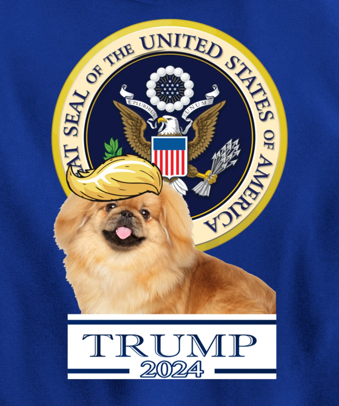 Trump 2024 Pekingese Pullover Hoodie