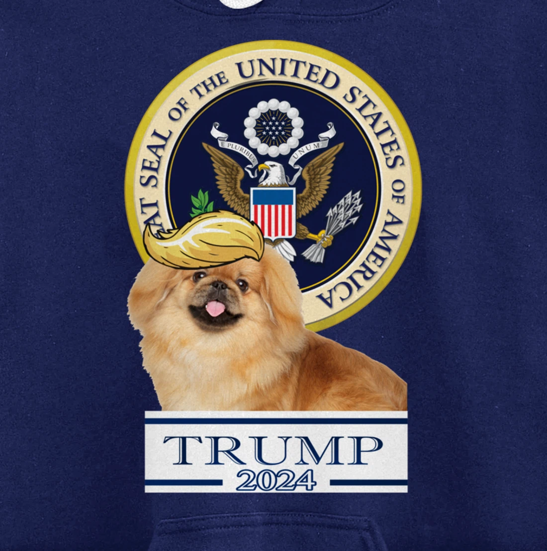 Trump 2024 Pekingese Pullover Hoodie